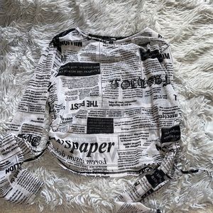 Newsprint Mesh Top